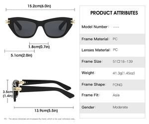 Lunettes de soleil œil-de-chat roses surdimensionnées pour femmes et hommes, style luxe, mode, fête, protection UV400, Y2K, 2025 - Product Image 5