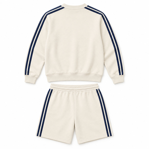 Tenues légères et confortables pour hommes actifs, ensemble sweat-shirt et short conçu pour un confort respirant et un style décontracté. - Product Image 2
