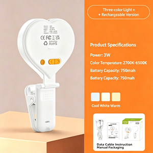 Luz de Relleno Portátil con Clip para Selfies, Recargable, para iPhone y Android, Ideal para TikTok, Vlogging y Transmisiones en Vivo - Product Image 4