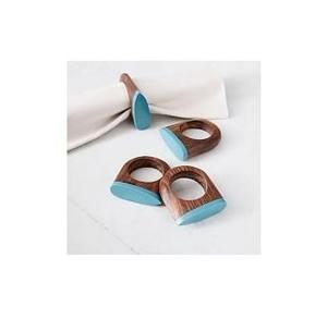 Wooden Napkin Ring Set Handmade Solid Wood Napkin Ring for Party and Wedding Table Decor by madiha art and crafts - Product Image 5