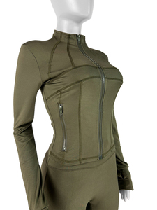 Nouvel ensemble deux pièces moulant pour femme, sport printanier, décontracté, manches longues et short, personnalisé en Spandex/Coton, tenue de sport - Product Image 6