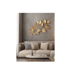 Décoration murale en métal style bijoux pour décoration intérieure de luxe, sculpture suspendue moderne pour salon - Product Image 2