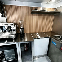 Camion de restauration avec vitrine, remorque de traiteur mobile entièrement équipée, chariots mobiles d'extérieur pour bière, glaces, café et granités