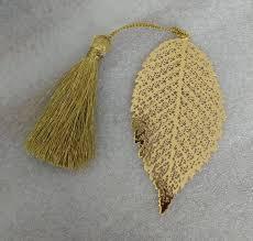 Leaf Shape Metal <b>Bookmark</b> with Tassel Pendant Charm Elegant Page Marker for Books Journals School Supplies - Product Image 2