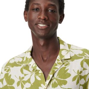 <b>Men</b> Olive Green Botanical Leaf Print Short Sleeve Button Up <b>Shirt</b> <b>Tropical</b> Pattern Casual Summer Beach <b>Shirt</b> Custom Clothing - Product Image 4
