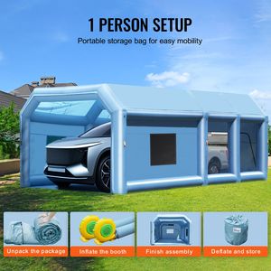 Cabina Gonfiabile Portatile per Verniciatura con Potenti Ventilatori da 1100W+750W, 32.8 X 21 X 14.8 ft, Purificatore d'Aria Certificato ISO - Product Image 2