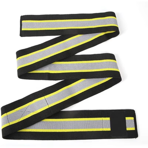 Professional <b>Elastic</b> Cotton <b>Knee</b> Wraps With Custom Logo Protective Brace <b>Support</b> Weightlifting Workout Bodybuilding Gym Fitness - Product Image 4