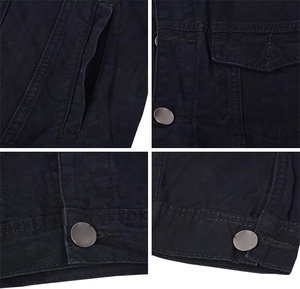 Men's High Quality Custom Design Casual Denim Jacket Waterproof Breathable Vintage Style Polyester <b>Shell</b> 280g Fabric Washed - Product Image 6
