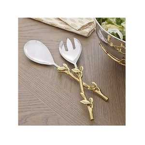 Amazing Design Classic Stainless Steel Cutlery Fork Set Gold Plated Hand Polished Designer Handle Top <b>Flatware</b> Cheese Cutting - Product Image 2