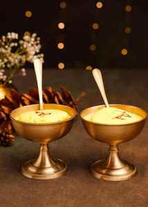 Assiette à dessert en laiton de qualité supérieure, écologique, résistante, non toxique, peinte à la main, lavable au lave-vaisselle, à prix raisonnable BB - Product Image 2