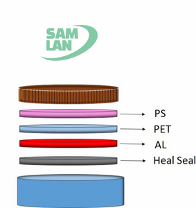 High Quality Sam Lan Customized Color Liner <b>Paper</b> <b>Laminated</b> Lid/Caps & Closures Easy Peel Non-Induction Non-Spill Bottle Stopper - Product Image 3