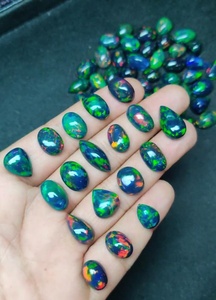 Zubeda Gems, Marque de Premier Plan, Certifiée IGI, Pierre Cabochon d'Opale Noire Éthiopienne Naturelle Multicolore, Qualité Premium, à Changement de Couleur pour - Product Image 3