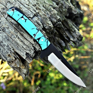 Cuchillo de Supervivencia Táctico de Acero Damasco 12C27, Hoja Fija de Espiga Completa, Hecho a Mano, para Caza y Camping, OEM - Product Image 3
