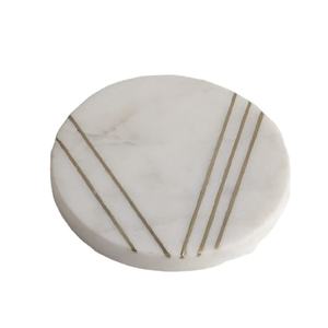 Posavasos de mármol redondos de gran oferta para vasos, posavasos de buena calidad de tamaño personalizado con forma redonda - Product Image 1