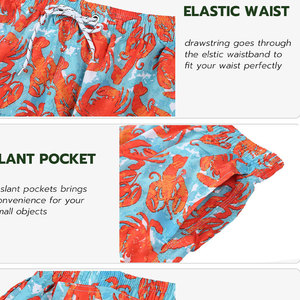Pantalones Cortos de Playa para Hombre con Cintura Elástica, de Poliéster, Estilo Urbano, Secado Rápido, Color Sólido, Más Vendidos - Product Image 4