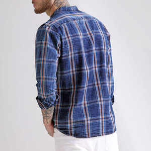 Camisas de franela directamente de fábrica, hechas a medida, de algodón suave a cuadros para hombre, manga larga, informales, al por mayor - Product Image 2