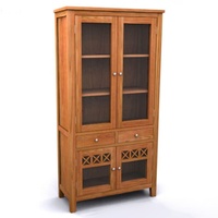 Eetkamer Meubelset Bevat Moderne Keukenkasten Houten Buffet Minimalistische Kast Teak Hout Showcase