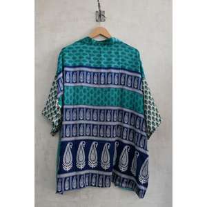 ชุดกิโมโนผ้าไหมทำมือสำหรับผู้หญิง ชุดนอนสั้นพิมพ์ลาย ชุดคลุมเจ้าสาวสุดหรู ชุดนอน - Product Image 4