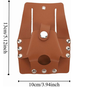Porte-mètre ruban en cuir robuste, accessoire professionnel pour ceinture à outils en cuir, pour charpentier, électricien, entrepreneur, construction - Product Image 4