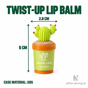 Bálsamo Labial Portátil en Barra con Diseño de Cactus, Ideal para Regalo, Tamaño Viaje, Vegano, Hidratante, 4.5g, ABS, SDS, Personalizado, OEM, ODM - Product Image 2