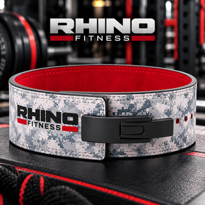 Cinturón de Soporte Lumbar Ajustable de Cuero con Camuflaje Blanco RHINO FITNESS, Cinturón de Levantamiento de Pesas para Todas las Temporadas - Product Image 6