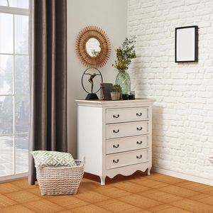 27 Pack Plastic Interlocking Deck Tiles 11.4"x11.4" Waterproof Flooring for Indoor Outdoor Patio 27 Pack 11.4"x11.4" Decking - Product Image 4