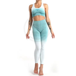 Conjunto de Yoga para Mujer al Por Mayor, Más Vendido, Diseño Sólido con Cintura Elástica, 2 Piezas, Transpirable, Alta Calidad, Personalizable, Último Diseño - Product Image 6