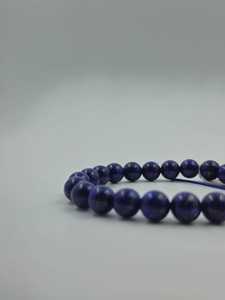 Mayrabygungun Natural Stone <b>Beaded</b> <b>Bracelet</b> Unisex Classic Lapis Lazuli Round Ball Shape Jewelry Gift Fashion Accessory - Product Image 5