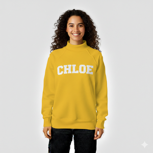 Trendy Women Mockneck Long Sleeve Sweatshirt Pullover Drop Shoulder Baggy Style Comfortable Autumn <b>Winter</b> <b>Top</b> Custom Service - Product Image 5