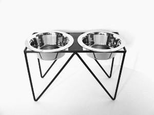 Support double pour gamelles surélevées pour animaux de compagnie – Gamelles pour chiots et chats – Fournitures d'alimentation pour animaux - Product Image 3