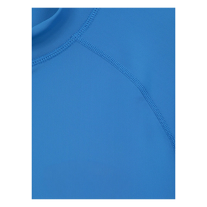 Chemise de compression à manches longues pour homme, bleue, à séchage rapide, coupe ajustée, sportive, col rond, en polyester tricoté - Product Image 4