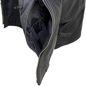 Chaleco de Cuero Genuino para Motociclista, Diseño Personalizado, Impermeable, Transpirable, Estilo Vintage, Cierre de Cremallera, Cuello en V, con Bolsillos, a la Moda para Invierno - Product Image 6