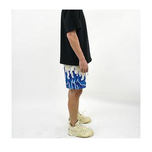 Shorts de sport unisexe personnalisables avec logo, pour basketball et gym, en maille, style streetwear, taille haute, en polyester, entrejambe de 5 pouces, motif anime double - Product Image 5