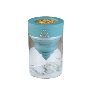 เครื่องเผาเครื่องหอมสไตล์อาหรับสำหรับบ้านสุดหรูพร้อมการตกแต่งเทศกาลดีไซน์ลายดอกไม้แบบฝังมุก - Product Image 1