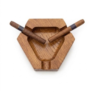 Cendrier en bois massif artisanal de luxe, cendrier vintage pour table, accessoires de fumeur écologiques, vente en gros - Product Image 5