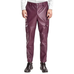 Best Price Real 100% Genuine <b>Men's</b> Casual Leather <b>Pants</b> Breathable Waterproof Windproof Lightweight High Quality Black Waist - Product Image 3