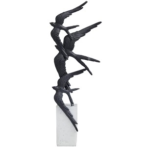 Sculpture d'oiseau artisanale en bois d'acacia Aqdus Saleem |   Art minimaliste |   Écologique et durable |   Présentoir de table |   Vente en gros - Product Image 6
