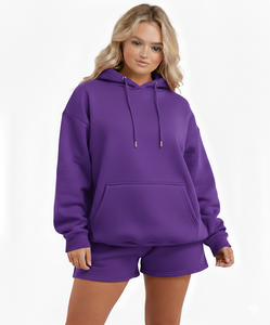 Conjunto deportivo casual corto para mujer, tela transpirable, conjunto de dos piezas diseñado para mayor comodidad, elegante para uso diario y entrenamientos. - Product Image 2