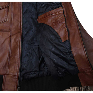 Veste en cuir décontractée pour homme, automne-hiver, fermeture éclair, manches longues, veste en cuir tendance pour homme, dernières vestes - Product Image 6