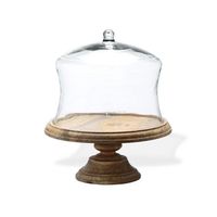 Nouveau style de dôme à gâteau en bois écologique, finition naturelle, compatible lave-vaisselle, idéal pour la décoration de cuisine rustique et de boulangerie