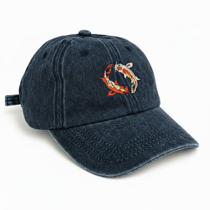 Baseball 6 Panel Summer Hat OEM ODM Custom Embroidery Logo <b>Flat</b> Brim Adjustable Vintage Wash Fashion High Quality 100% Acrylic - Product Image 1