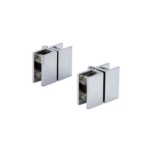 Bisagra de latón macizo para puerta de vidrio a vidrio, diseño moderno, acabado negro EDC, para vidrio de 3/16 a 1/4 pulgadas de grosor, de atornillar. - Product Image 1