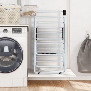 Tendedero de ropa plegable de 2 niveles Diseño de ala de gaviota ajustable - Product Image 6