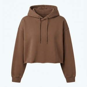 Sudadera con capucha extragrande de corte holgado y peso pesado con dobladillo sin rematar para mujer, venta al por mayor y personalizada - Product Image 6