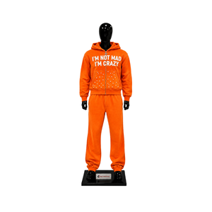 Conjunto Deportivo Naranja para Hombre, Sudadera con Capucha y Pantalones Deportivos con Estampado Personalizado, Ropa Deportiva Informal para Correr, Fabricante OEM al por Mayor - Product Image 1