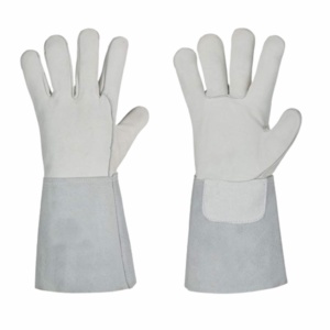 Gants de sécurité industriels robustes en cuir pleine fleur anti-coupure de haute qualité pour soudage TIG, lisses - Product Image 1