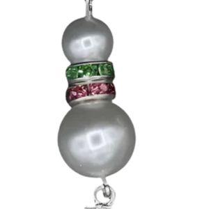 Pendientes de Perlas Plateados, Joyería de Moda, Accesorio de Regalo, Elegantes Pendientes con Dijes de Perlas, Joyería Destacada para Mujer - Product Image 2