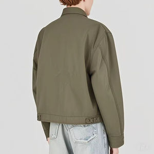 Veste en toile épaisse personnalisée, fabricant de vêtements OEM, veste de travail vintage personnalisée avec fermeture éclair, veste de travail en toile durable pour hommes - Product Image 4