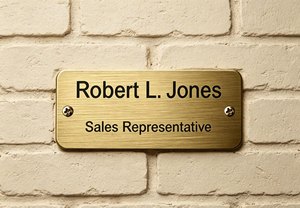 Plaque de porte personnalisée en laiton gravée, signalétique professionnelle pour employés de bureau, étiquette murale décorative - Product Image 3