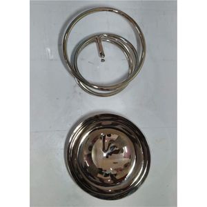 Moderno Tazón para Ensalada de Vidrio Martillado con Base de Metal Cromado en Espiral, Juego de Tazones de Lujo para Servir Frutas, para Hogar, Hotel, Bodas, Buffet - Product Image 3